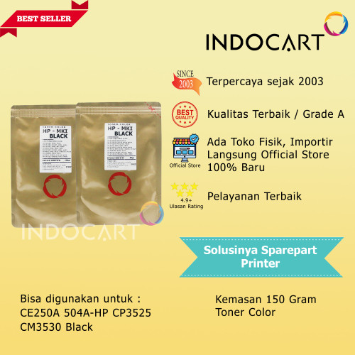 Serbuk Toner Warna Mitsubishi-CE250A 504A-HP CP3525 CM3530-150gr-K