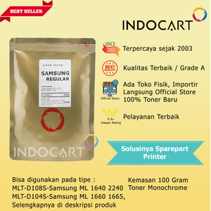 Serbuk Toner Samsung Regular-MLT-D108 D104 D105 D205-ML 1640-100gr