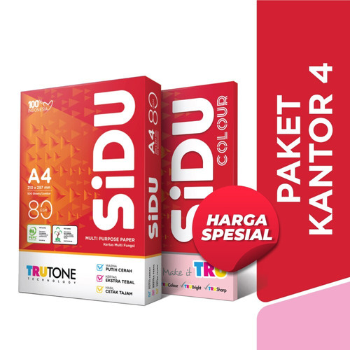 SiDU Paket Kantor 15 (HVS 80 GSM A4 & HVS Berwarna Lemon 80 GSM A4)