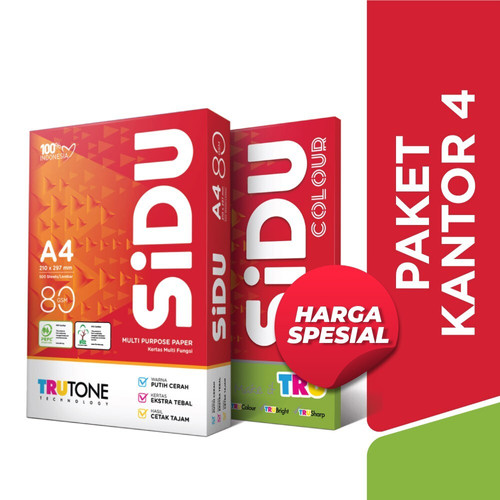 SiDU Paket Kantor 14 (HVS 80 GSM A4 & HVS Berwarna Lemon 80 GSM A4)