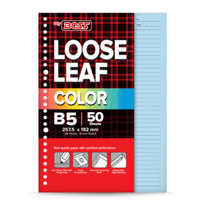 BigBoss Loose Leaf 50 B5 Berwarna (Rainbow)