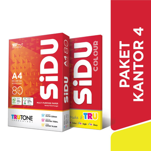 SiDU Paket Kantor 12 (HVS 80 GSM A4 & HVS Berwarna Lemon 80 GSM A4)