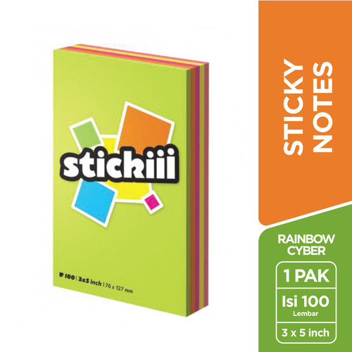 Stickiii Sticky Notes Rainbow Cyber