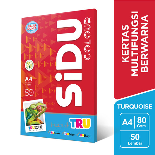 SiDU Kertas Fotocopy Berwarna Turquoise 80 GSM A4