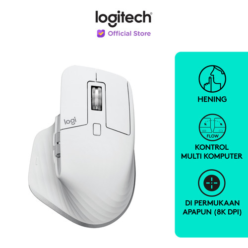 Logitech MX Master 3S Performance Mouse Wireless Bluetooth Quiet Click