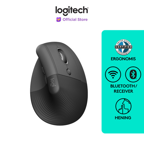 Logitech LIFT Mouse Ergonomic Vertical Wireless Bluetooth Silent