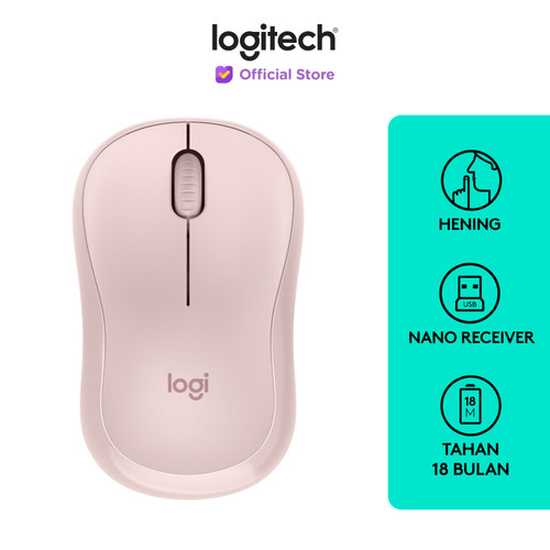 Logitech M220 Mouse Wireless Silent Click - Rose