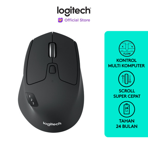 Logitech M720 Mouse Wireless Bluetooth Multi-Device Hyper Fast-Scroll