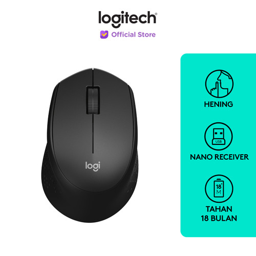 Logitech M331 Mouse Wireless Silent Click - Black