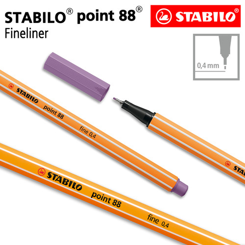 STABILO Point 88 GREY VIOLET / Fineliner / Pen Warna Ungu Muda