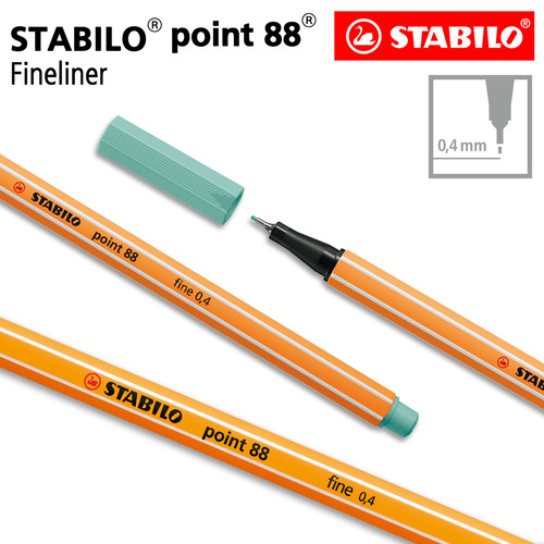 STABILO Point 88 Eucalyptus / Fineliner / Pen Warna Hijau Muda