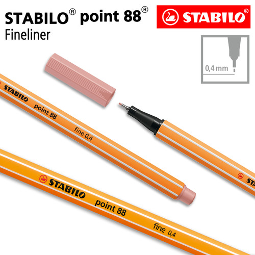 STABILO Point 88 Blush / Fineliner / Pen Warna Soft Pink