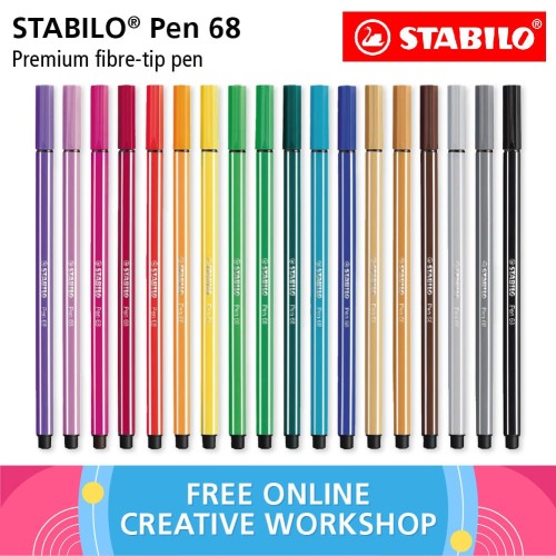 STABILO Set 18 - Pen 68 Starter Pack / Highlighter Marker and Pen