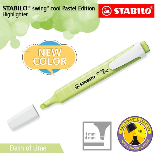 STABILO Swing Cool Pastel Dash of Lime /Highlighter Warna Kuning Lemon