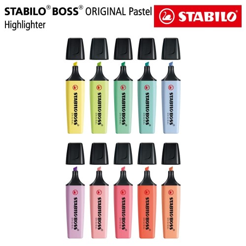 STABILO SET 10 - BOSS Pastel Edition All / Highlighter Original 10 pcs