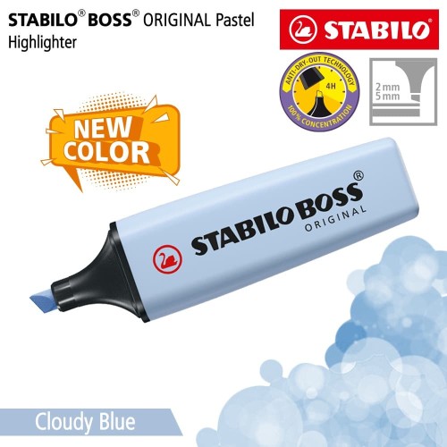 STABILO BOSS PASTEL Cloudy Blue / Highlighter Warna Biru Langit