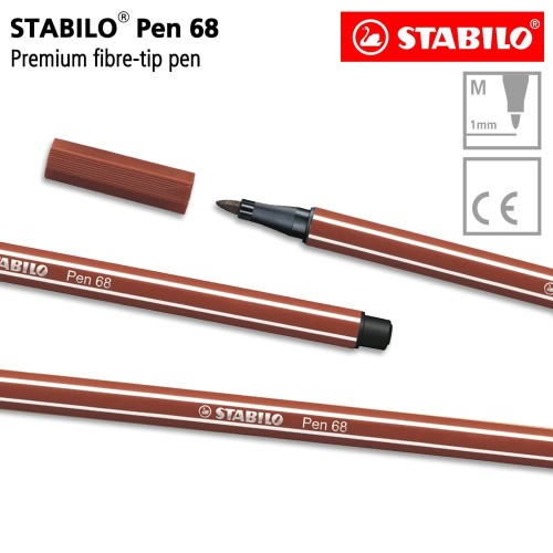 STABILO Pen 68 Sienna Isi 1 pcs / Highlighter Pen / Marker / Cokelat