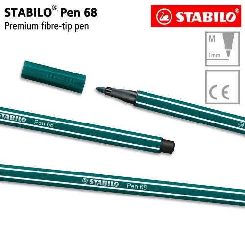 STABILO Pen 68 Turquoise Green Isi 1 pcs / Highlighter Pen / Marker /