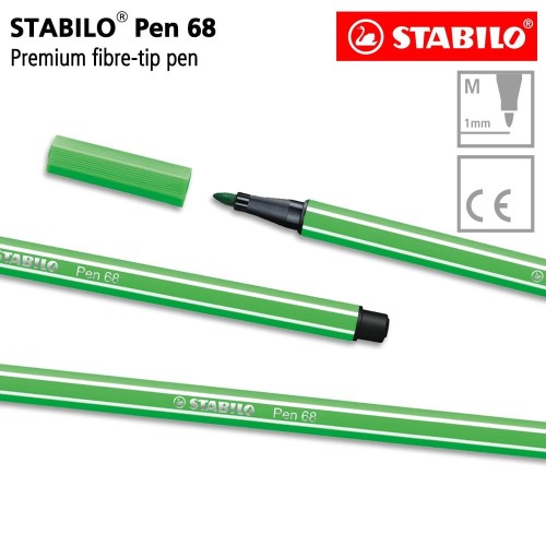 STABILO Pen 68 Leaf Green Isi 1 pcs / Highlighter Pen / Marker / Hijau