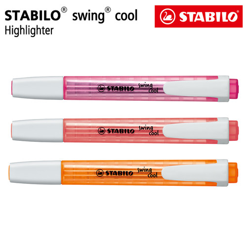 STABILO SET 3 - Swing Cool Highlighter Pink Merah Orange