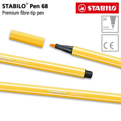 STABILO Pen 68 Yellow 1 pcs / Highlighter Pen / Marker / Kuning