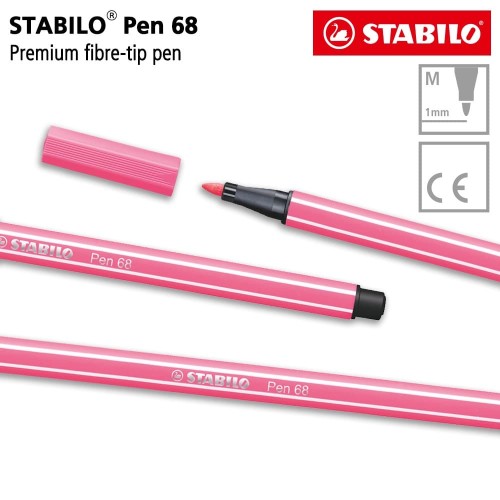 STABILO Pen 68 Pink 1 pcs / Highlighter Pen / Marker / Merah Muda