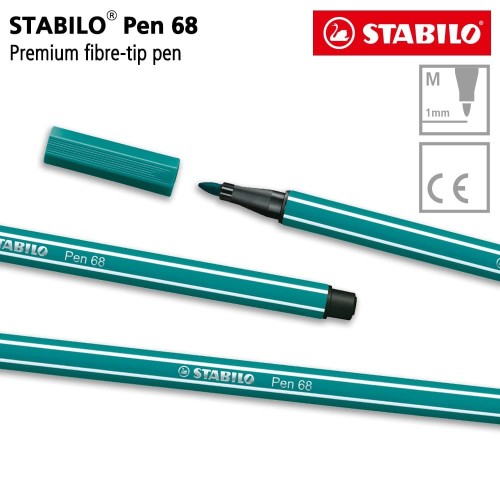 STABILO Pen 68 Turquoise Blue 1 pcs / Highlighter Pen / Marker / Biru