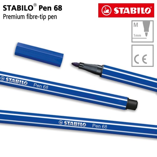 STABILO Pen 68 Ultramarine 1 pcs / Highlighter Pen / Marker / Biru Tua