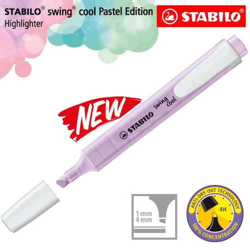 STABILO Swing Cool Pastel Lilac Haze / Highlighter Warna Ungu Muda