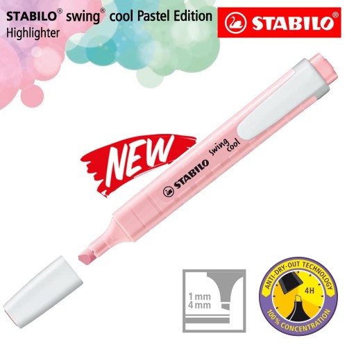 STABILO Swing Cool Pastel Pink Blush / Highlighter Warna Merah Muda