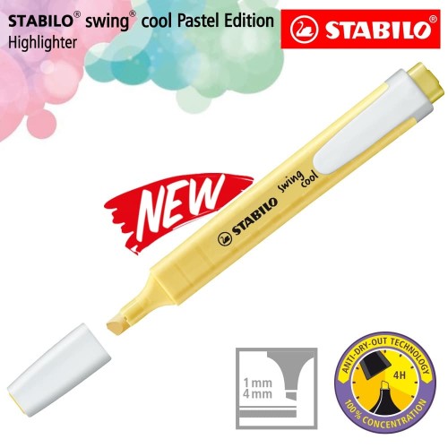 STABILO Swing Cool Pastel Milky Yellow / Highlighter Warna Kuning