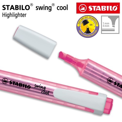 STABILO Swing Cool Pink / Highlighter Warna Merah Muda Original