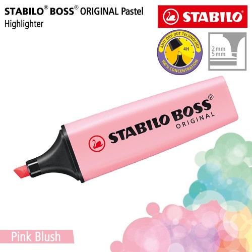 STABILO BOSS PASTEL Pink Blush / Highlighter Original Warna Merah Muda