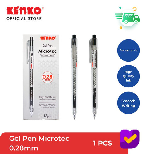 KENKO GEL PEN / Pulpen Jel / Pena Jel Cetek MICROTEC 0.28MM