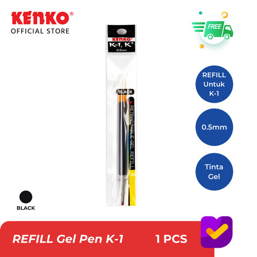 KENKO GEL PEN REFILL K-1 Black