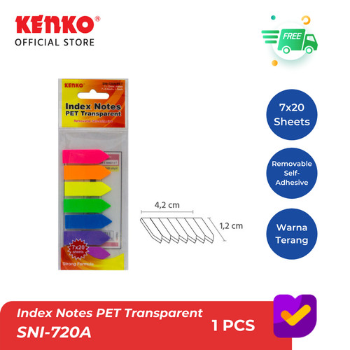 KENKO STICK NOTE INDEX / Memo Stick / Kertas Memo PET SNI-720A