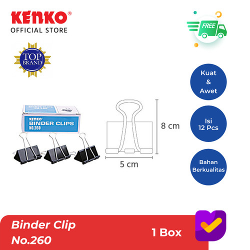 KENKO BINDER CLIP / Klip Kertas / Penjepit Ketas No. 260