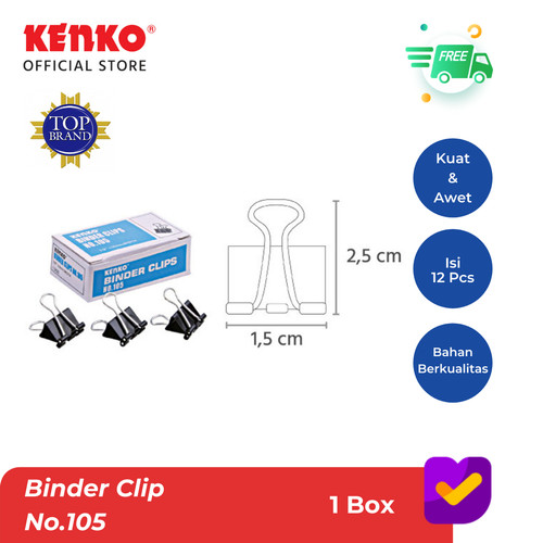 KENKO BINDER CLIP / Klip Kertas / Penjepit Kertas No. 105