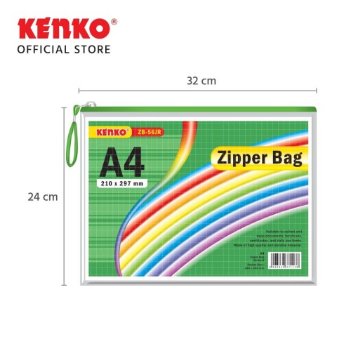 KENKO PVC ZIPPER BAG ZB-56 A4 Jaring