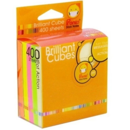 stick note pronto 75 x 75mm 5 warna 400sheet briliant cube