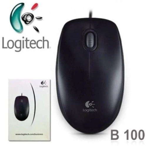 mouse logitech b100 optical usb ori