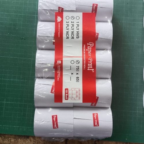 kertas kasir struk paper roll hvs NCR 2 ply 75 X 60