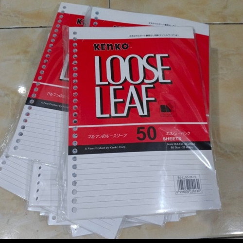 kertas loose leaf B5/kertas binder isi 50 lbr/26 ring /36 lines