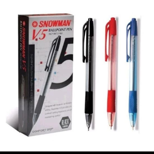 pulpen snowman V5 0.7mm 1 pack 12 pcs