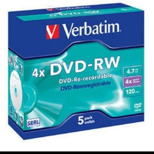 DVD-RW verbatim 4.7GB 4 x 120min / single pack / pack 5 disk