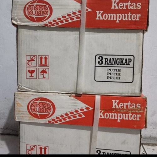 continuous form/kertas komputer 3 ply 9,5 x 11 / NCR /putih / sidu