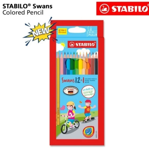 pensil warna stabilo Swans 12+1/colour pensil 12+1 stabilo