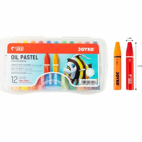 crayon Titi oil pastel 12 warna /crayon minyak joyko