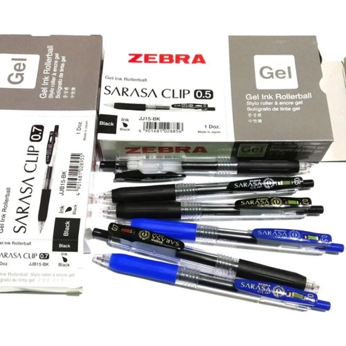 pulpen zebra sarasa clip 0.5 / 0.7 # satuan