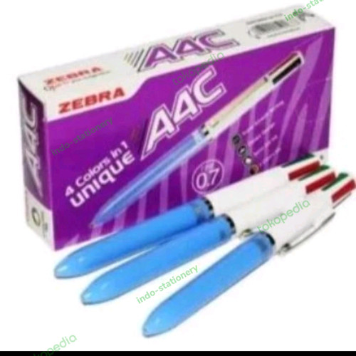 pulpen zebra A4C 0.7/ 4 warna/ satuan